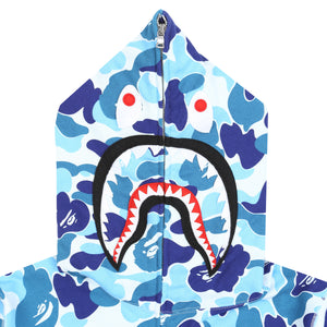 ABC Camo 2nd Shark Zip Hoodie - Blue