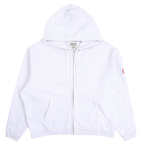 Solid Loose Zip Hoody - Grey