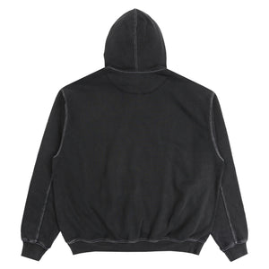 TRIPLE STITCH VERITAS ZIP HOOD  - BLACK