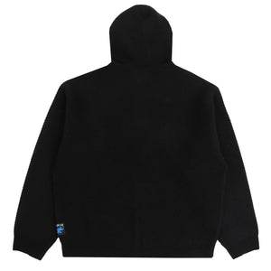 TEXTURED ZIP HOODED SWEATER