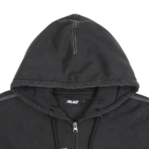 TRIPLE STITCH VERITAS ZIP HOOD  - BLACK