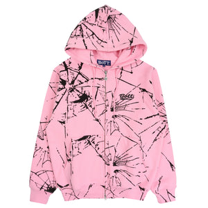 Shattered Zip Hoodie - Pink