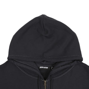 Contrast Stitch Hoodie - Black