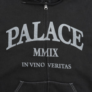 TRIPLE STITCH VERITAS ZIP HOOD  - BLACK