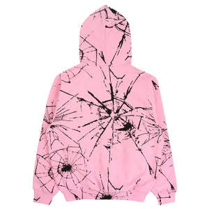 Shattered Zip Hoodie - Pink