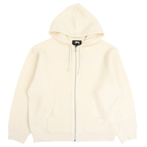 TEXTURED ZIP HOODED SWEATER