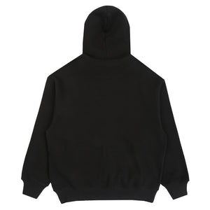 Dove Stamp Waffle Zip Hood - Black