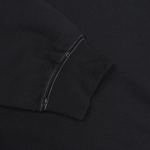 Contrast Stitch Hoodie - Black