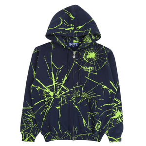 Shattered Zip Hoodie - Navy