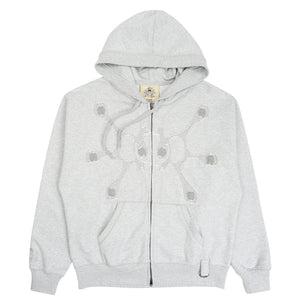 Angel99 Zip Up Hoodie - Grey