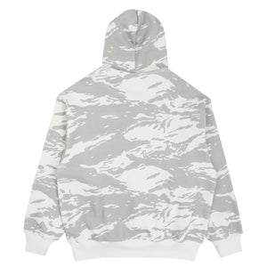 Dove Stamp Waffle Zip Hood - Snow Camo
