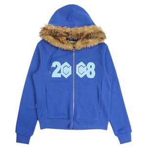 8Cube Fur Zip Up - Royal