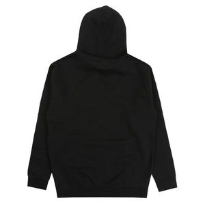Spike Repeat Embroidered Hoodie - Black