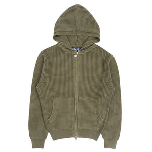Knit Zip Hoodie - Olive