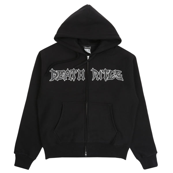 Script Zip Hooded Sweater - Black – Supply Store