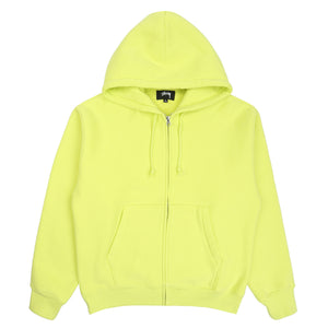 Cursive Applique Zip Hood - Lime