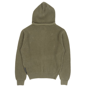 Knit Zip Hoodie - Olive