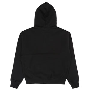 Script Zip Hooded Sweater - Black