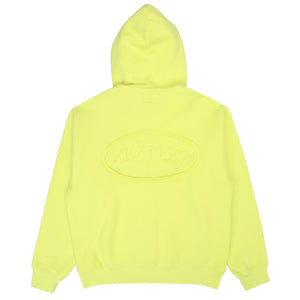 Cursive Applique Zip Hood - Lime