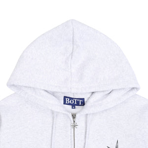 B Logo Zip Hoodie - Ash