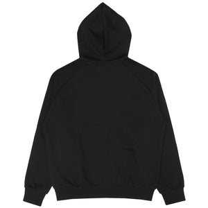 Hooded Square Label Jacket - Black