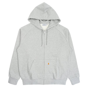 Hooded Square Label Jacket - Grey Heather