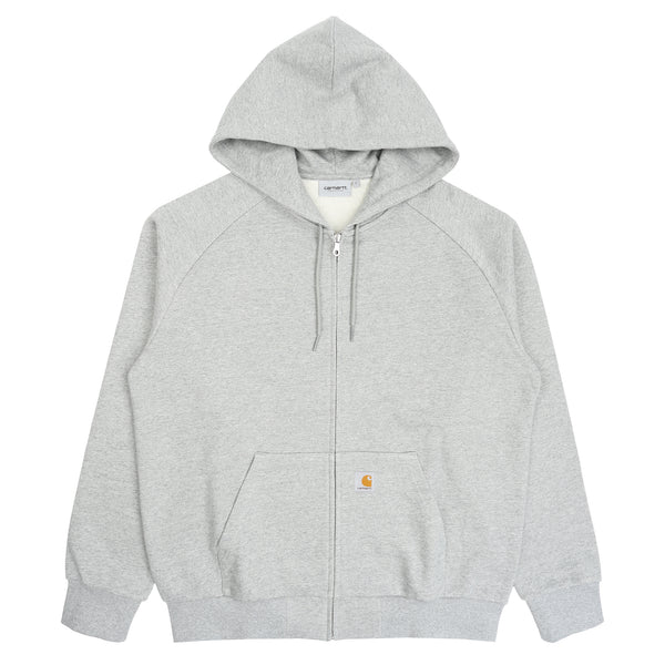 Hooded Square Label Jacket - Grey Heather