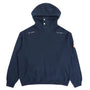 Neck Snap DBL Knit Hoody - Navy