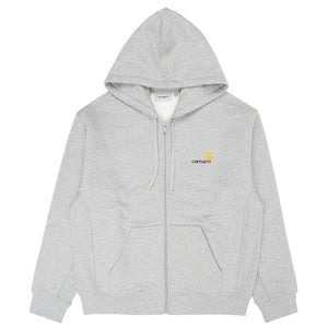 Hooded American Script Jacket - Grey Heather