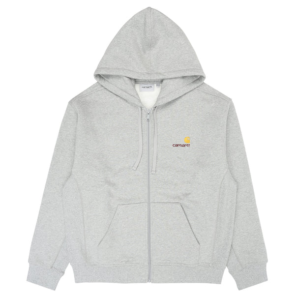 Hooded American Script Jacket - Grey Heather