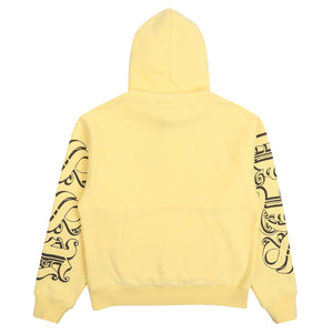 Motif Print Hood - Yellow