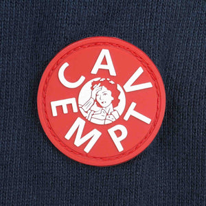 Neck Snap DBL Knit Hoody - Navy