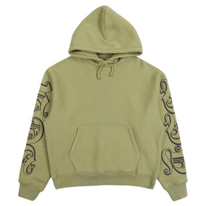 Motif Print Hood - Moss
