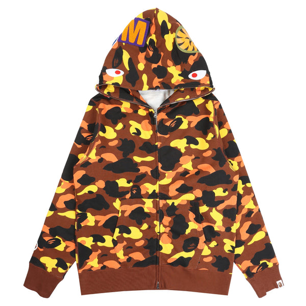 1St Camo Shark Full Zip Hd - Orange