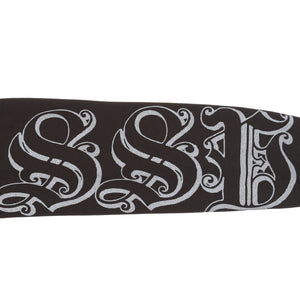 Motif Print Hood - Black