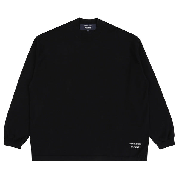 Cotton Jersey Sweater - Black