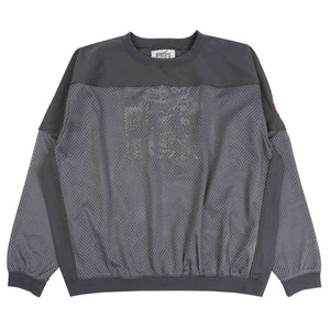Mesh Track Crewneck - Grey