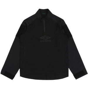 Tapered Half Zip - Black