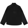 Tapered Half Zip - Black