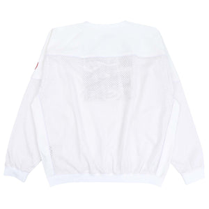Mesh Track Crewneck - White