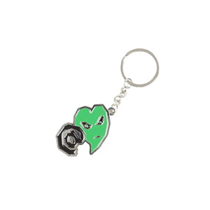 Love Hard Keyring - Green/Black