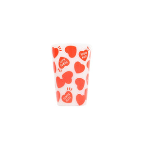 Heart Pattern Tumbler - Red