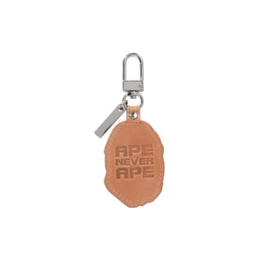 Ape Head Leath Keychain - Brn