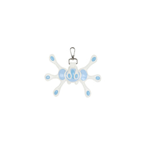 Angel99 Patent Leather Keychain - White/Blue