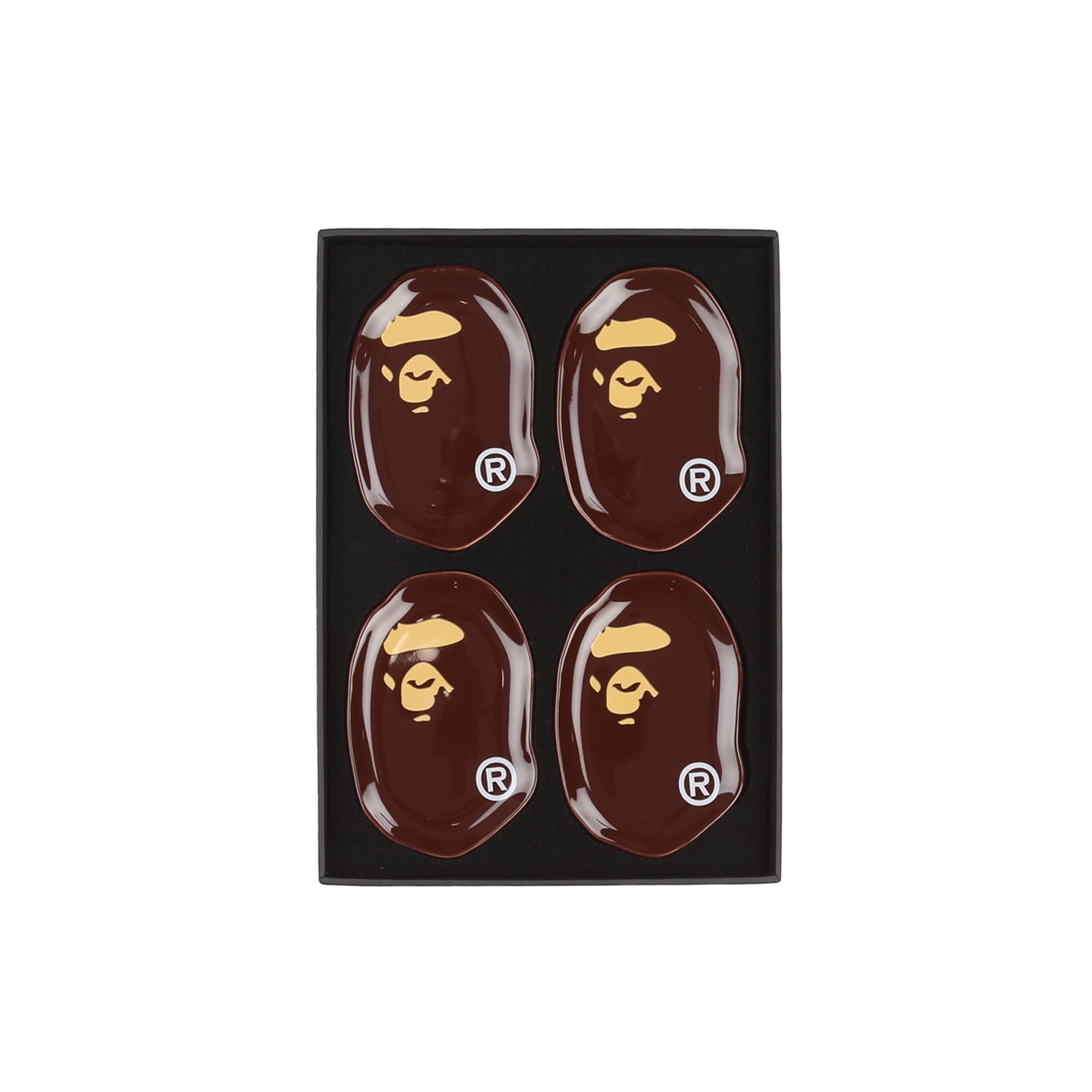 Bape APE HEAD CONDIMENT PLATE SET(4枚セット) Ape Head Condiment Plate Set - Brown – Supply Store