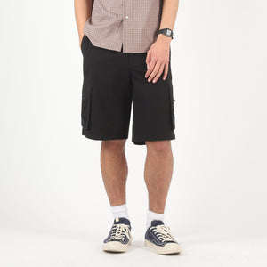 Cotton Cargo Shorts - Black