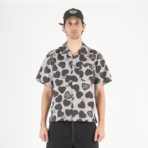 Heart Aloha Shirt - Grey
