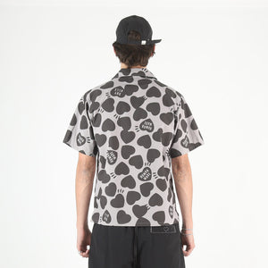Heart Aloha Shirt - Grey