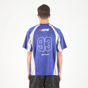 Solid Camo Jacquard Football Jersey - Blue