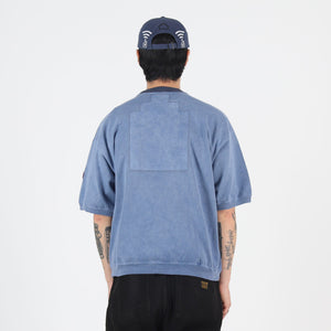 Overdye Cotton Jersey S/S Crew - Navy
